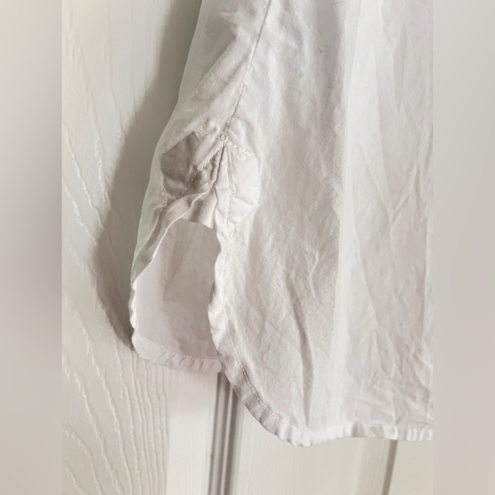 Emporio Armani Jeans White Shirt Button Down zip up cotton Short sleeve men's S - Picture 7 of 11